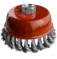 Щетка чашечная для УШМ 150 мм (6), черная, крученая проволока