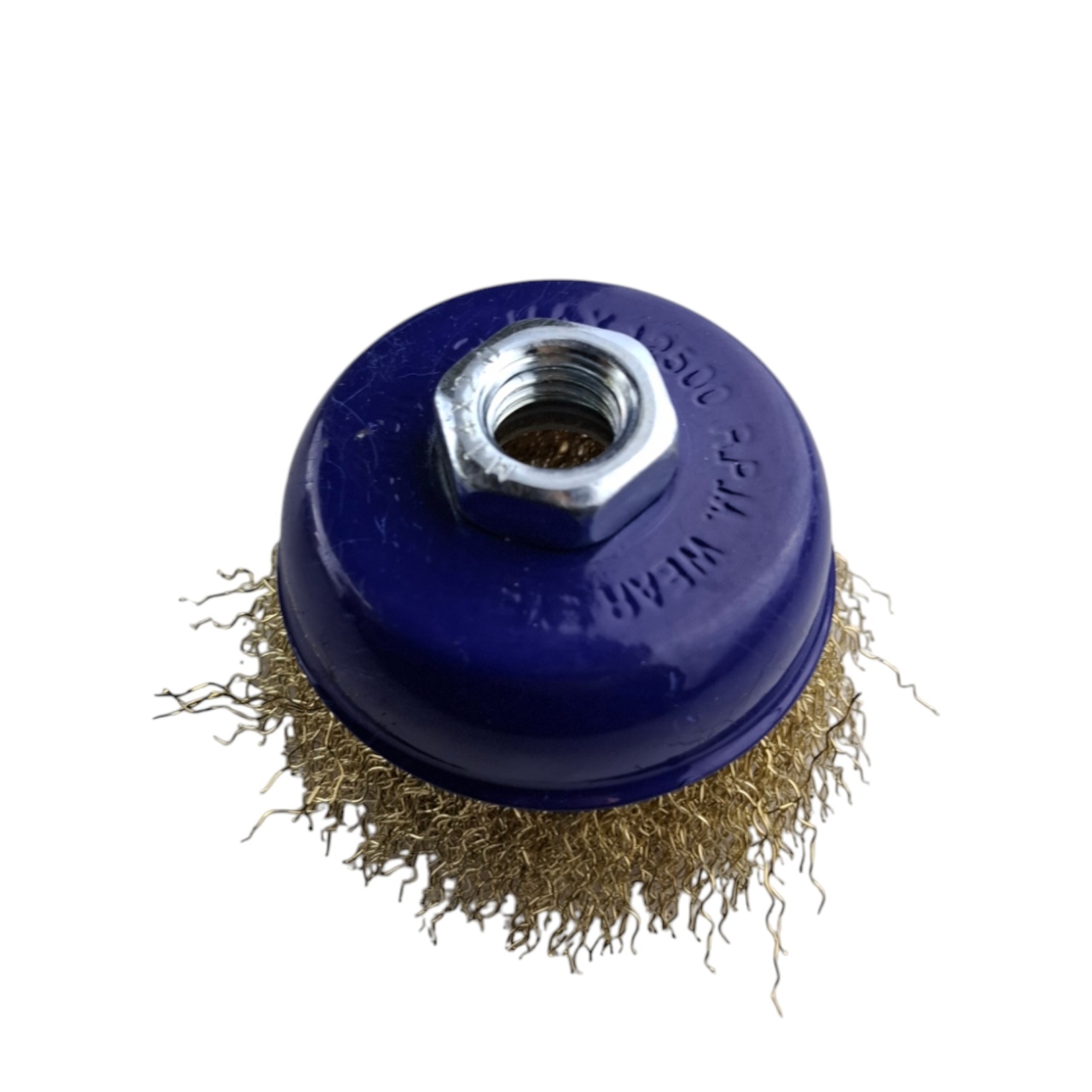 Щетка чашечная для УШМ 75 мм (3), латунированная, волнистая проволока,"MAXIMUM" MX 17726 оптом