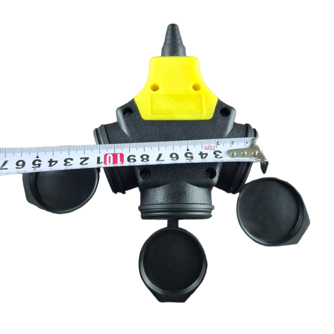 Колодка каучуковая на 3 розетки с защитными крышками, 16A/250V, IP 44, треугольная, "MAXIMUM"MX15166 оптом