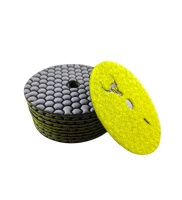 Круг алмазный шлифовальный по камню гибкий 1#, 100 мм,сухой, желтый "Бык" оптом