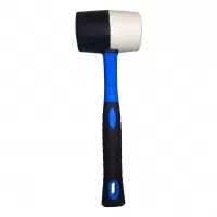 Киянка резиновая черно-белая с фиберглассовой рукояткой 1000 гр, "MAXIMUM" MX 08755